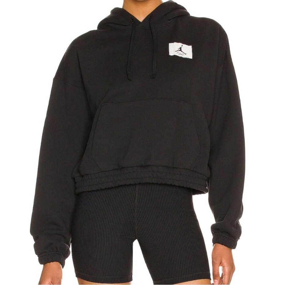 Nike Jordan black cropped womens hoodie xl